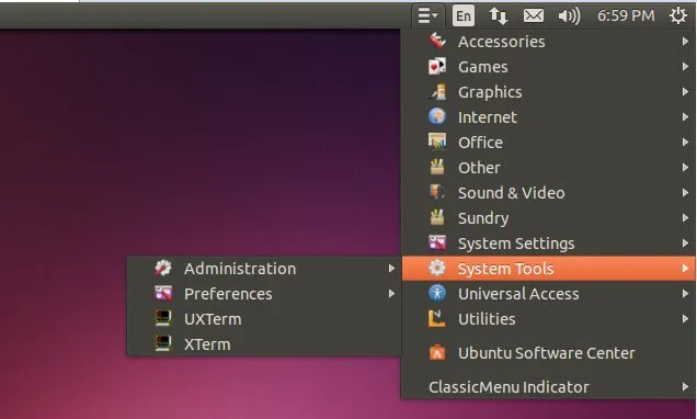 每日Ubuntu小技巧 – 使用旧式Gnome风格的菜单