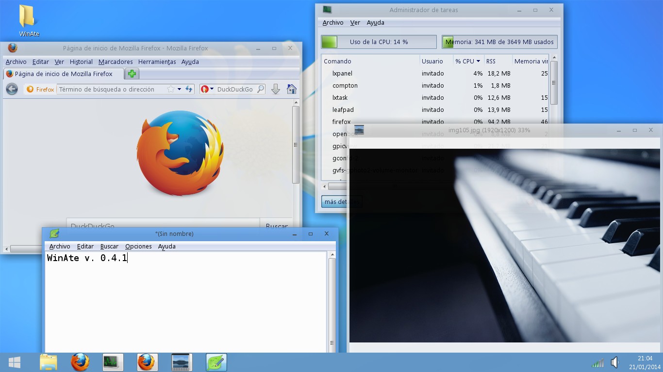 用WinAte主题包将Ubuntu/Debian Jessie扮成Windows 7/8