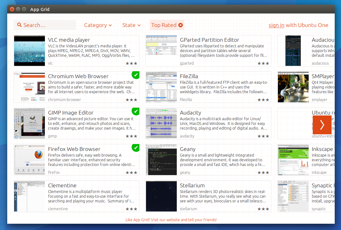 App Grid:一个优秀的Ubuntu软件中心替代品