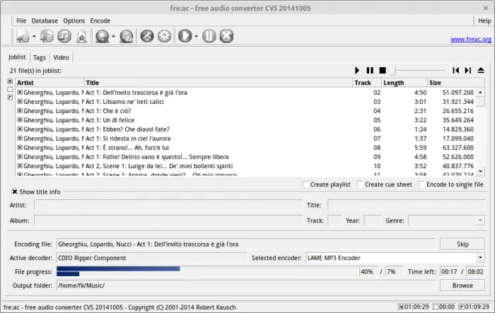 4 个图形界面的 CD 音频抓取器