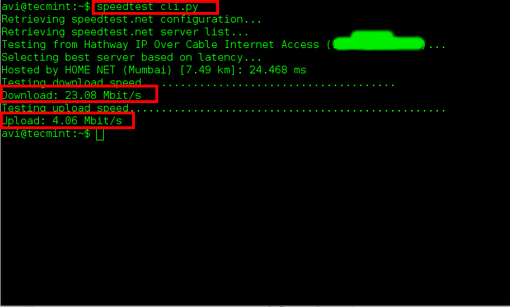 用命令行工具 Speedtest-CLI 来测试你的上下行网速