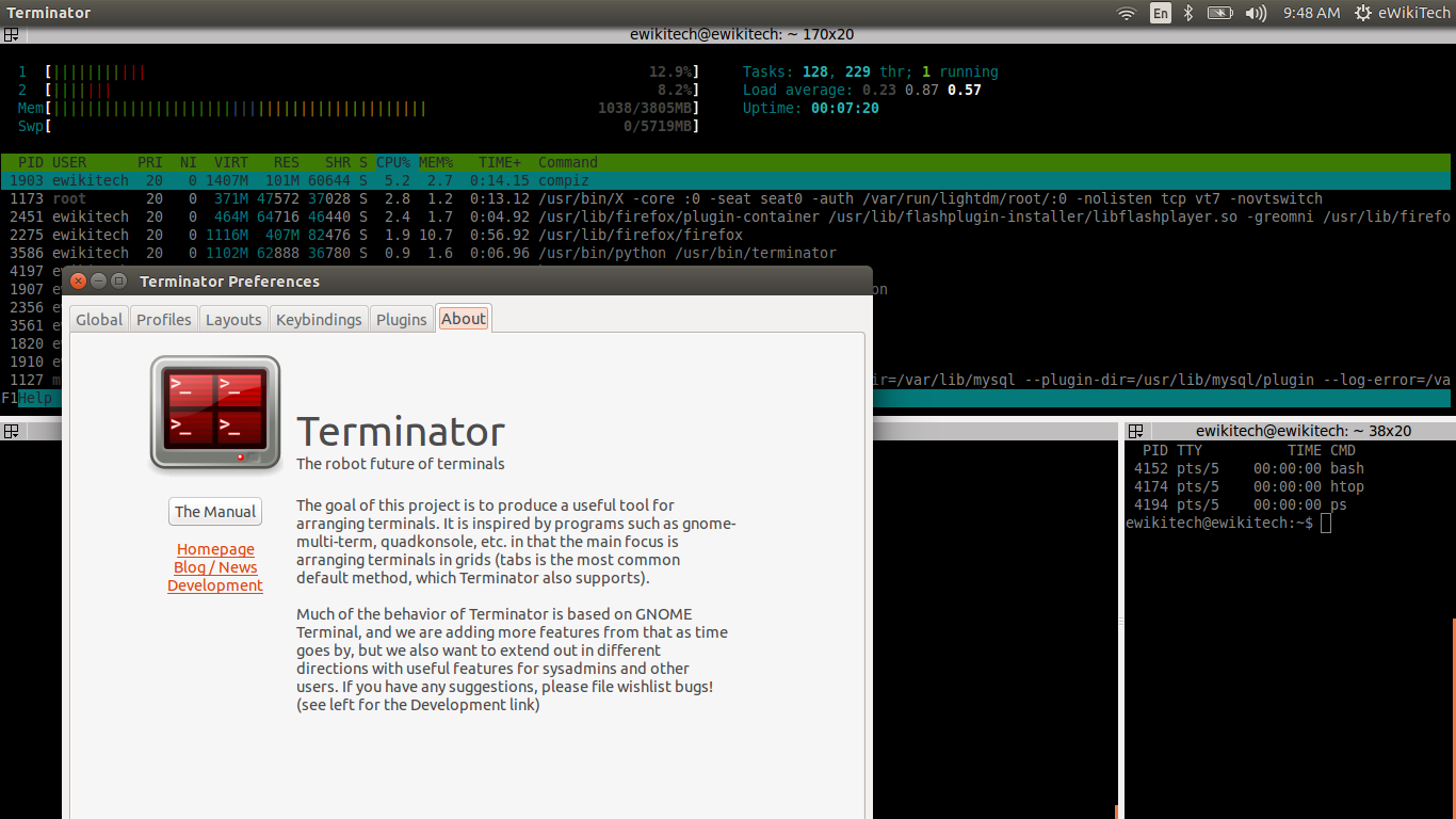 在 Ubuntu 和 Linux Mint 上安装 Terminator 0.98