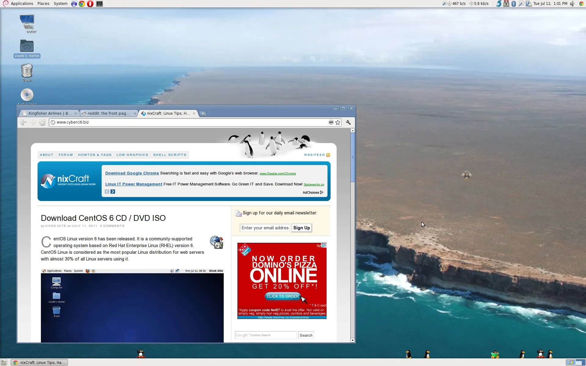 Linux/Unix 桌面趣事：召唤一群企鹅在桌面上行走