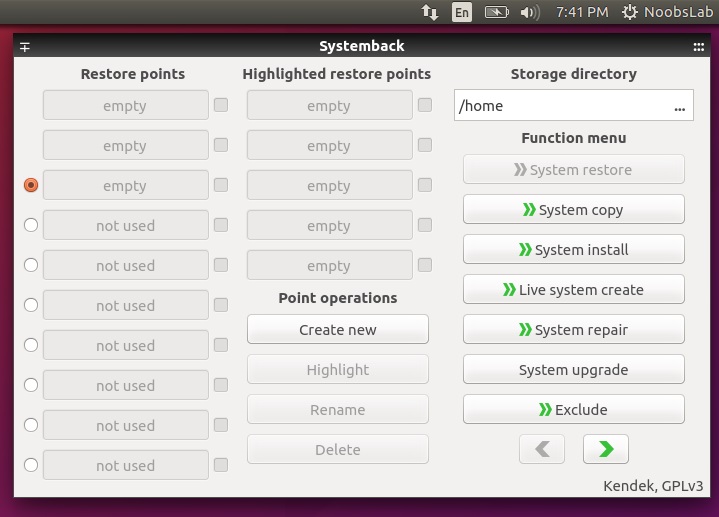 使用 SystemBack 备份/还原你的 Ubuntu/Linux Mint