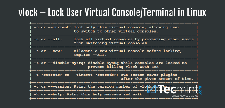 vlock – 一个锁定 Linux 用户虚拟控制台或终端的好方法