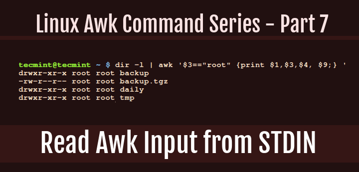 awk 系列：awk 怎么读取标准输入（STDIN）