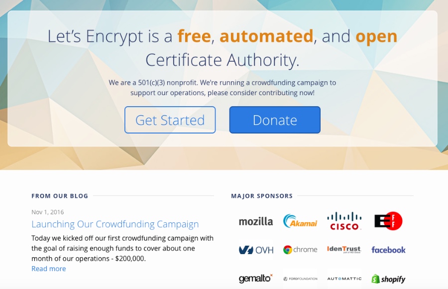 捐赠 Let’s Encrypt，共建安全的互联网