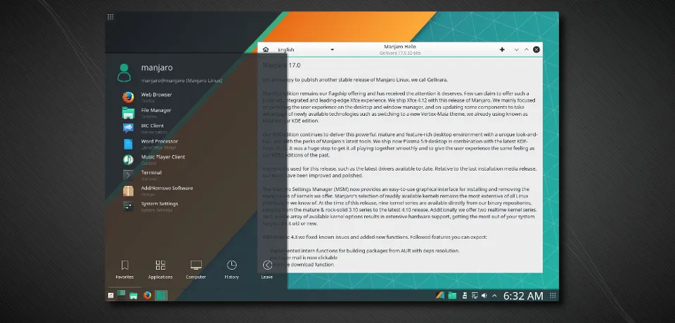 一个值得推荐的发行版：Manjaro Linux