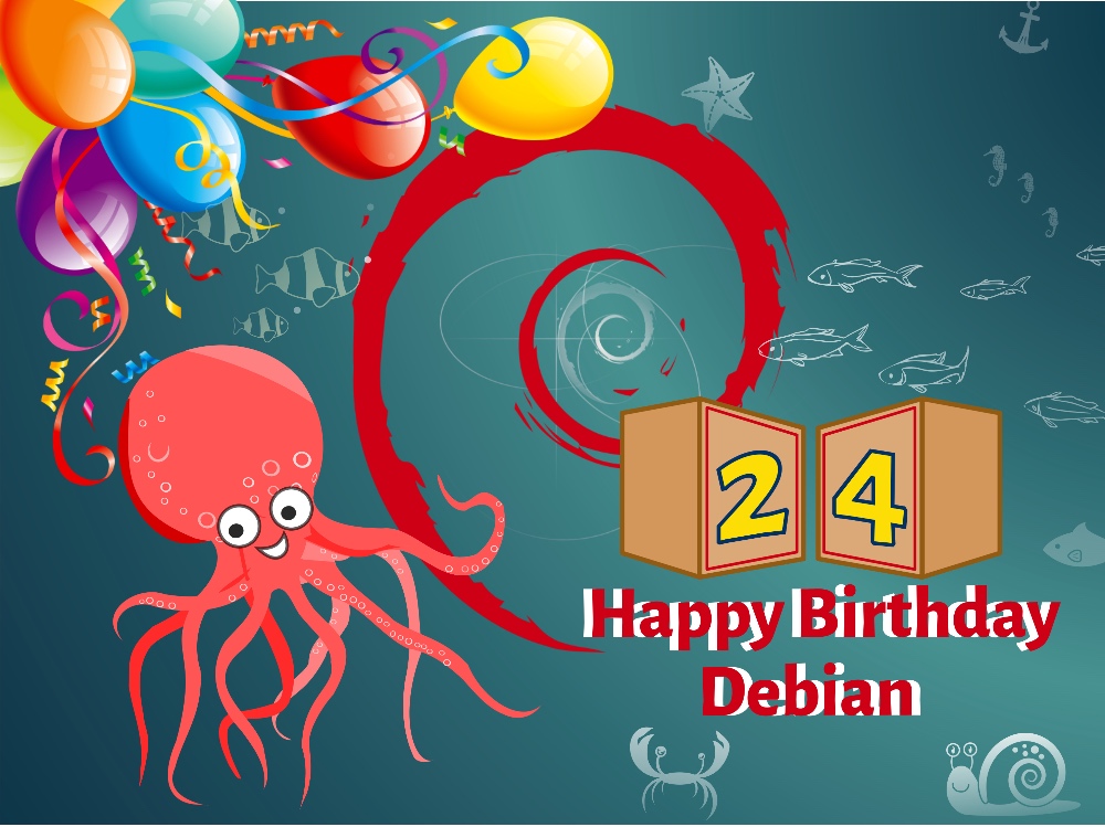 Debian 庆祝 24 岁生日