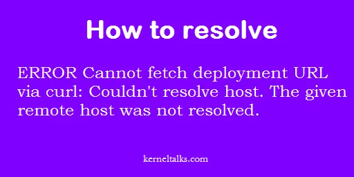 如何解决 check_mk 出现 “Cannot fetch deployment URL via curl” 的错误