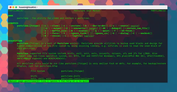 Partclone：多功能的分区和克隆的自由软件