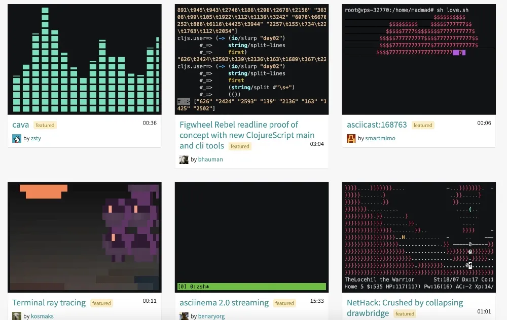 Asciinema：在云端记录并分享你的终端会话