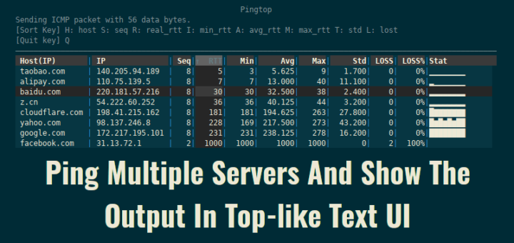 ping 多台服务器并在类似 top 的界面中显示