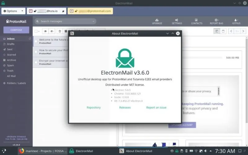 ElectronMail：ProtonMail 和 Tutanota 的桌面客户端