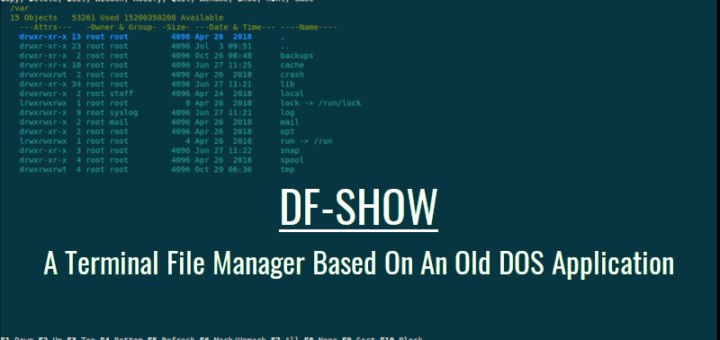 DF-SHOW：一个基于老式 DOS 应用的终端文件管理器