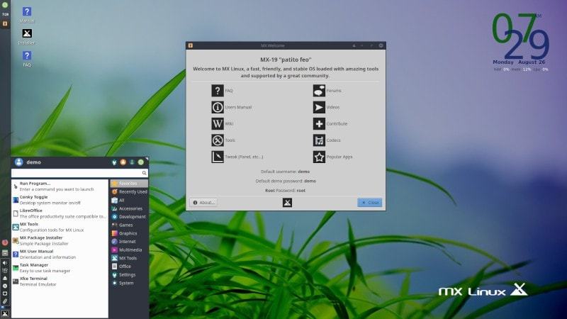 随着 Debian 10.1 “Buster” 的发布，MX Linux 19 也发布了