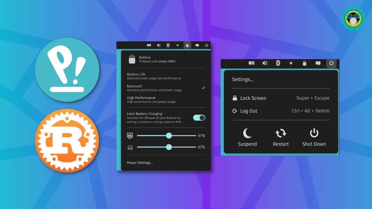 System76 的 COSMIC 桌面面板看起来很清爽！