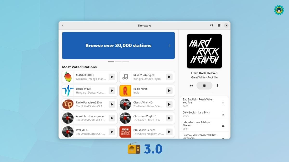 Shortwave 3.0 发布：用户界面更新、私人电台以及诸多改进