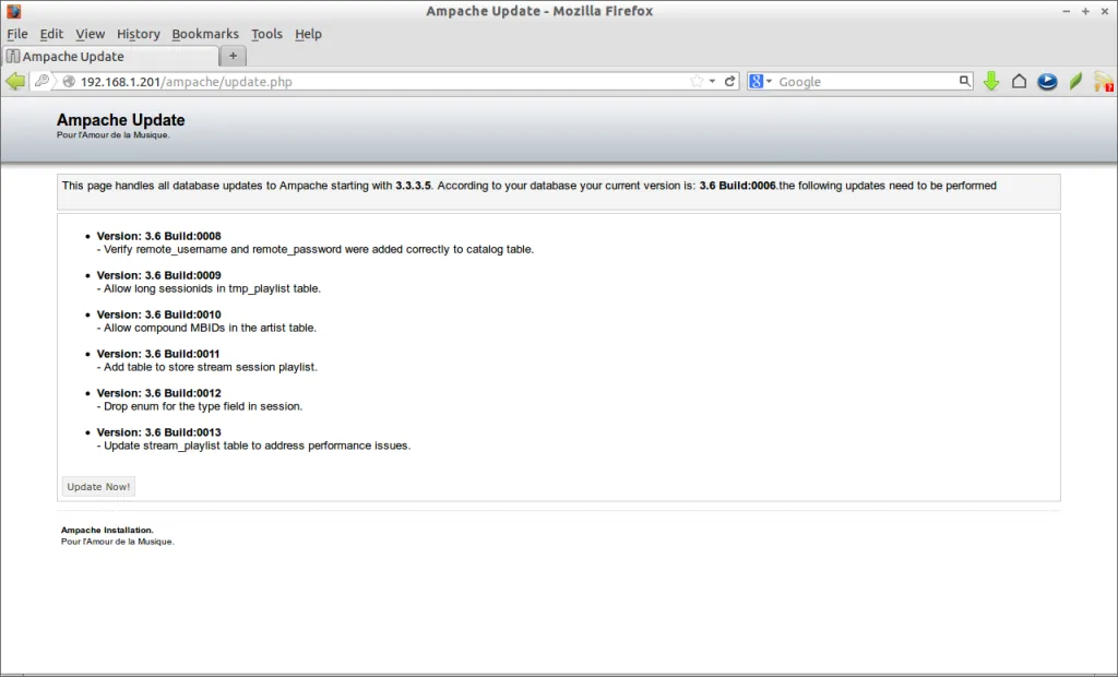 Ampache Update - Mozilla Firefox_010