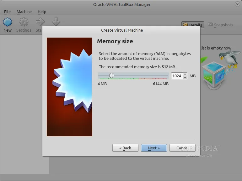 Set the memory size
