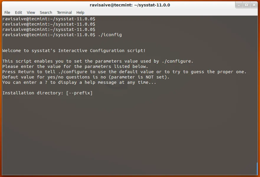 Sysstat iconfig Command