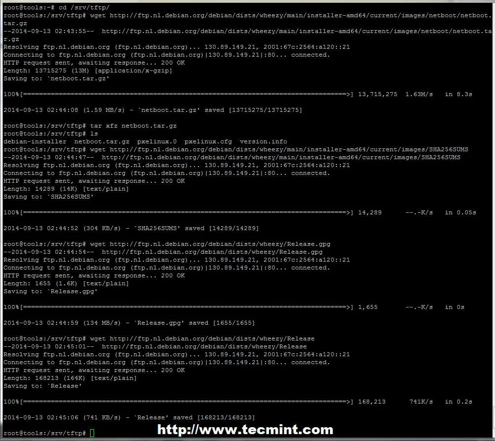 Download Debian NetBoot Files