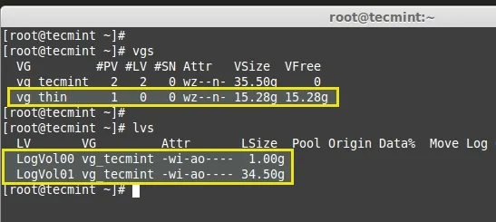 Check Logical Volume