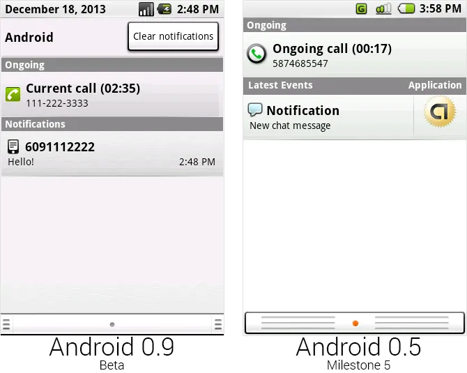 新通知面板,抛弃了应用快捷方式并添加了顶部部分。