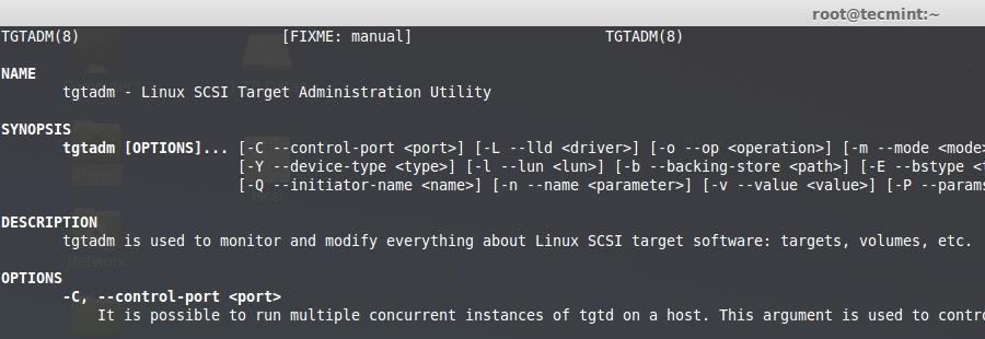 iSCSI Man Pages