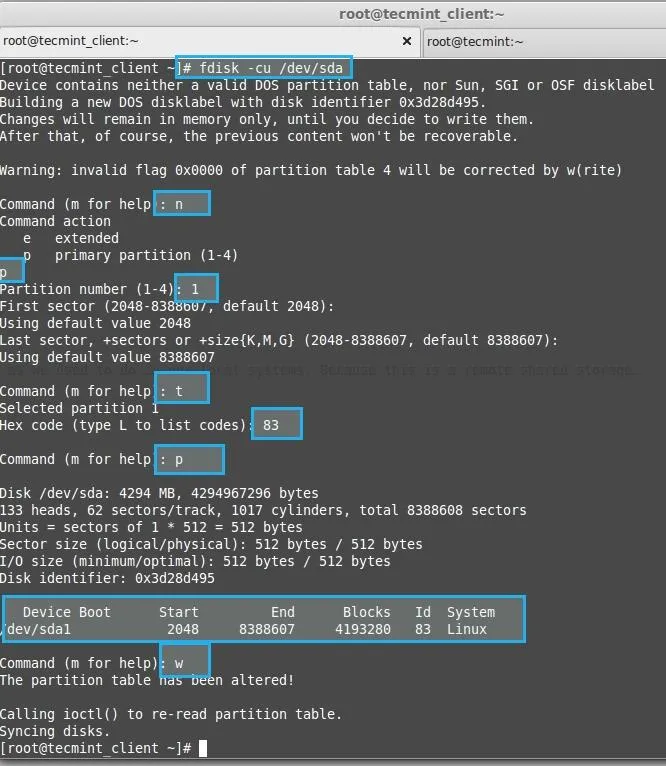 Create New Partition