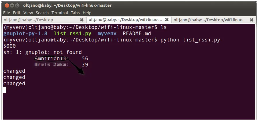 wifi-linux to monitor wifi signal strength