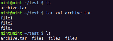 tar xvf