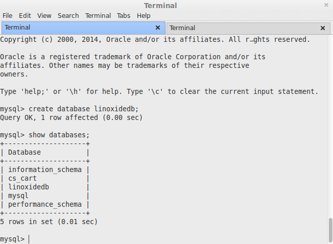 creating test databases