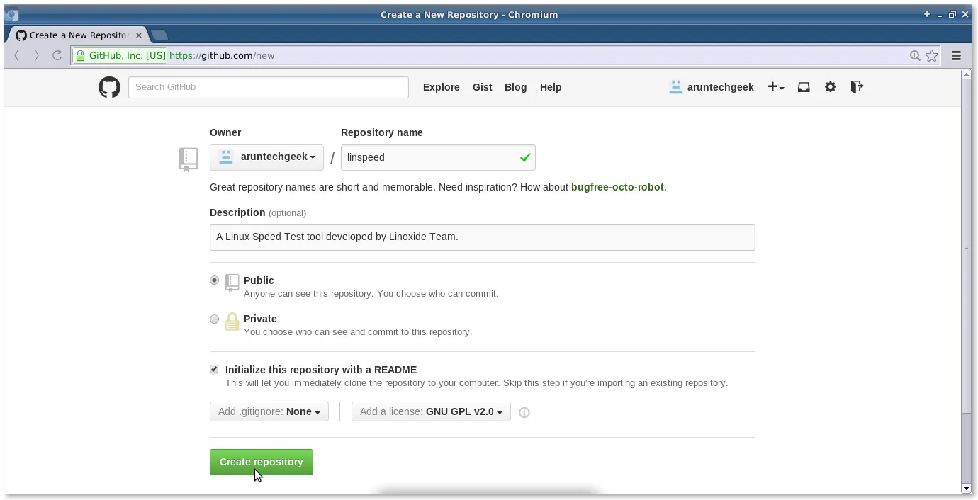 adding repository information