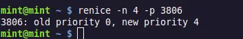 renice command
