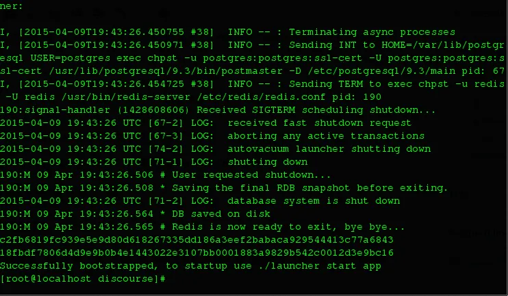 Starting Discourse Bootstrap