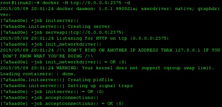 Starting Docker Daemon