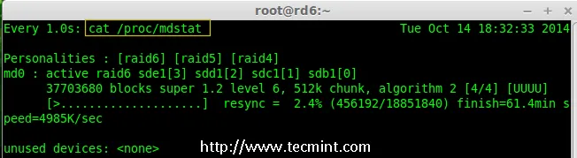 Check Raid 6 Process