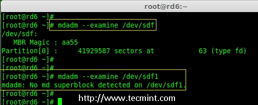 Verify Raid on sdf Partition