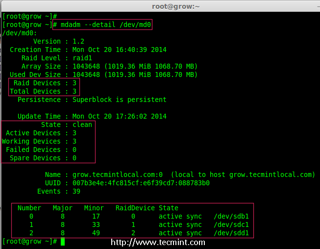 Confirm Raid Array