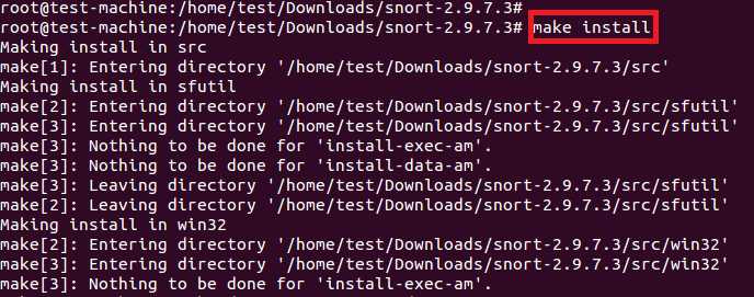 make install snort