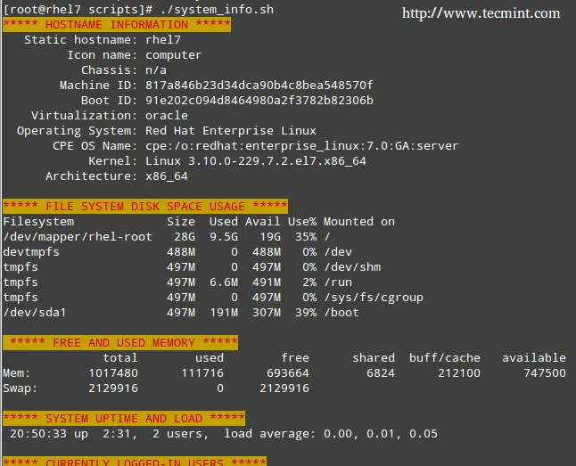 服务器监视 Shell 脚本