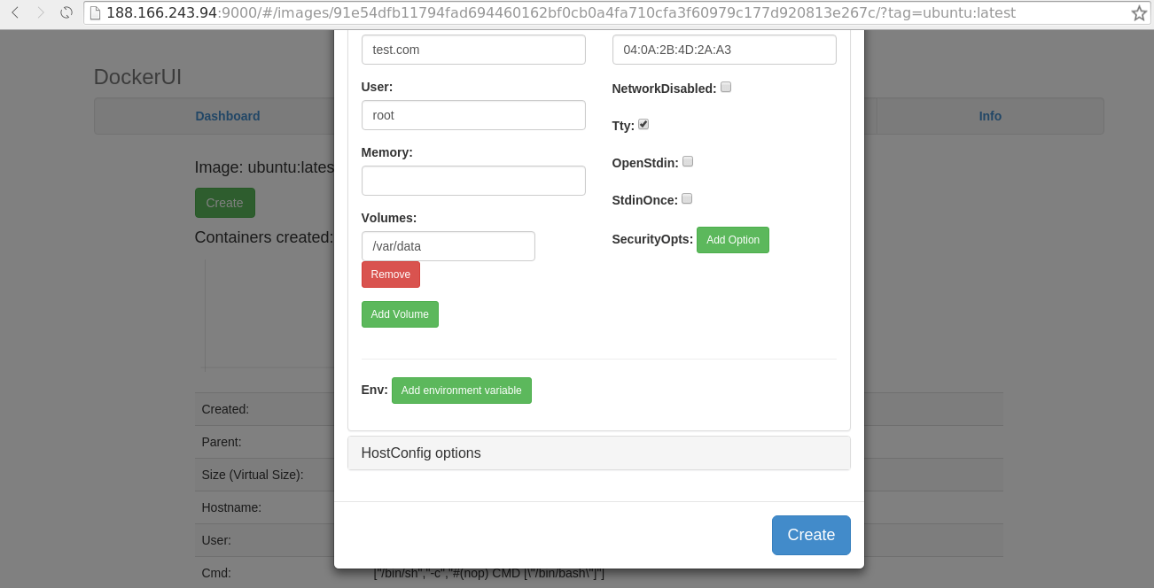 Creating Docker Container