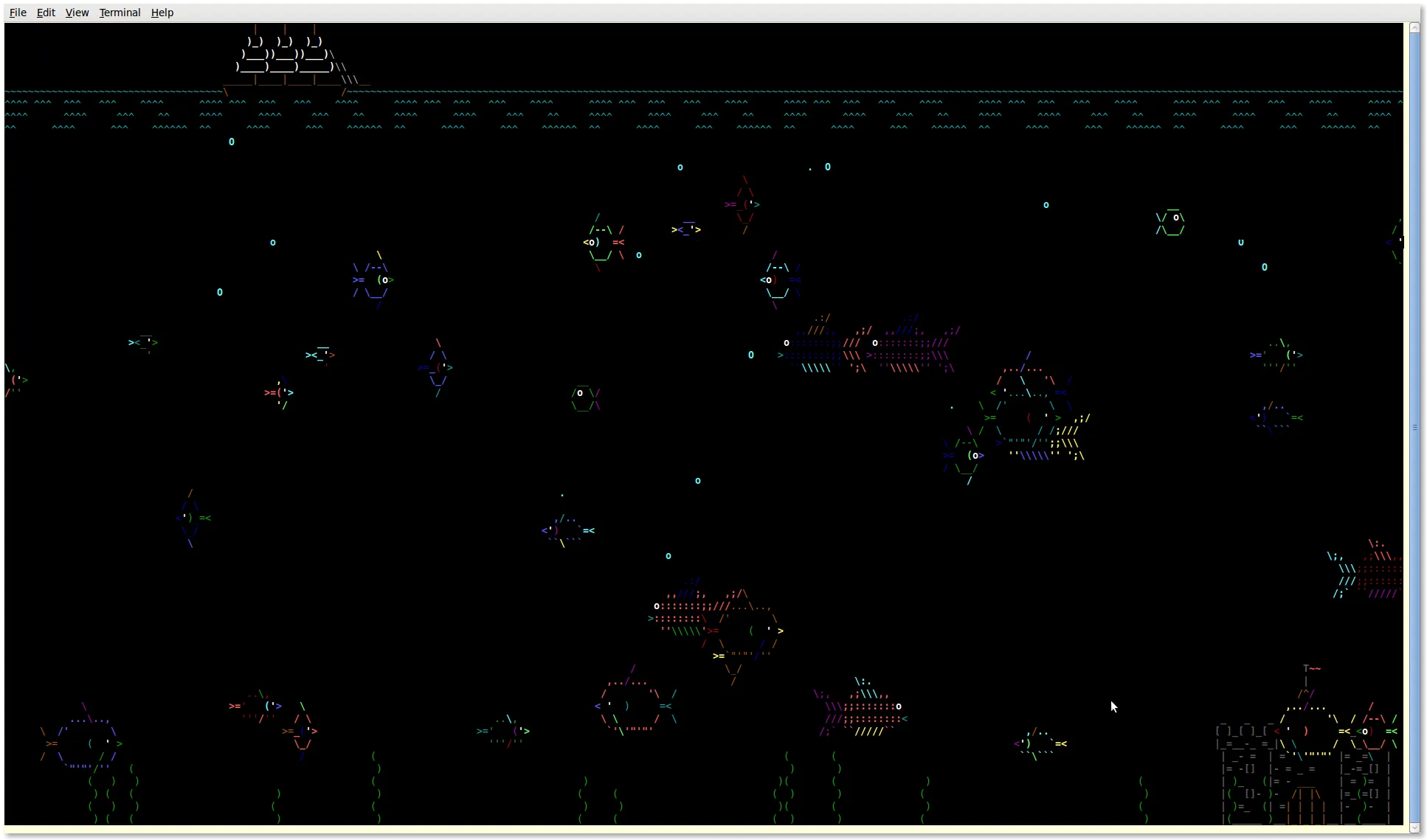 Fig.01: ASCII Aquarium