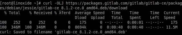 Downloading Gitlab Debian