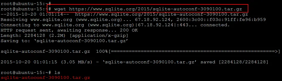 wget SQLite