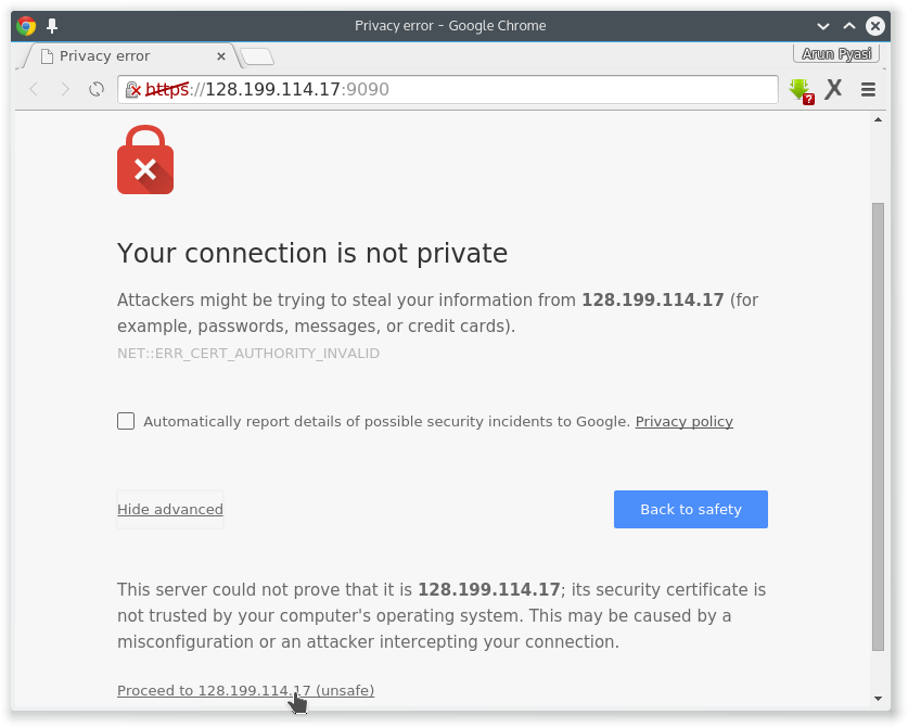 通过 SSL 访问 Cockpit Web 服务