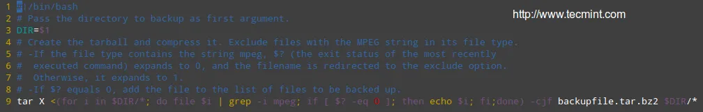 Exclude Files in tar Archive