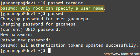 Change User Password in Linux