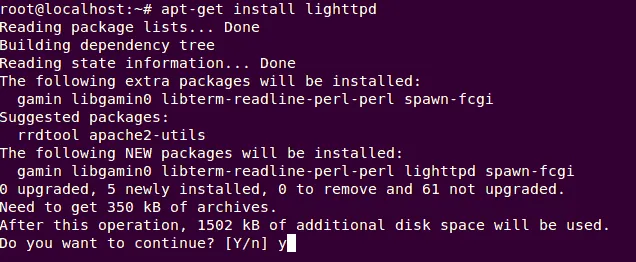 Install lighttpd ubuntu
